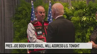 President Joe Biden visits Israel, will address U.S. tonight