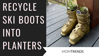 Recycle Your Old Ski Boots into Garden Planters