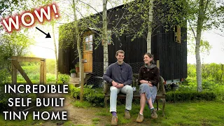 Couple Left The City for STUNNING Self Built Tiny Home | FULL TOUR