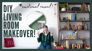 Emotional Reveal -  Small Space Family Living Room Makeover | Diaries Of DIY Danie