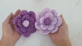 como fazer rosa de fuxico, flor de fuxico diferente#artesanato #tutorial #diyflower