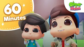 Omar & Hana English Compilation 60 Minutes | Islamic Series & Songs For Kids