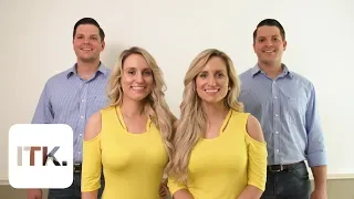 These identical twin sisters married identical twin brothers.