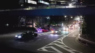 Morohoshi's san lamborghini gang spotted in tokyo, light/sound show