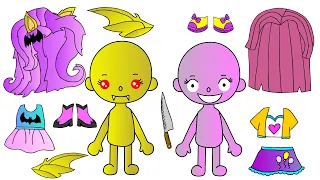 Toca life MLP Halloween- Pinkamena Flutterbat  Mommy Long Legs and others