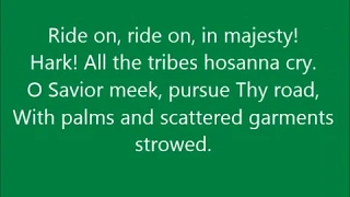 Ride On, Ride On, in Majesty Hymn with lyrics (Winchester New)