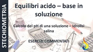 Idrolisi Salina 4 - Esercizi di STECHIOMETRIA commentati