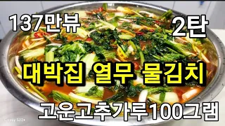 집밥💜100만뷰 대박집 열무얼갈이 물김치 2탄~고운 고추가루{100그램}