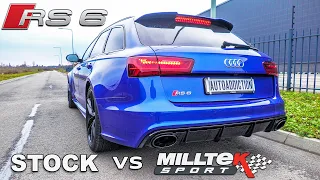 AUDI RS6 C7 MILLTEK EXHAUST vs STOCK - Full Sound Comparison Startups, Revs, Tunnel & Casual Driving