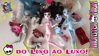 Transformação Monster High Makeover 💀 Abbey, Ghoulia e Draculaura