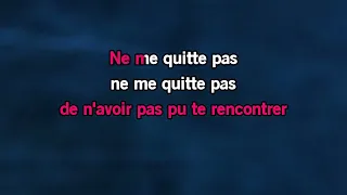 BREL Jacques    NE ME QUITTE PAS  Karaoke