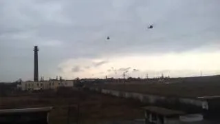 Российские Вертолёты в Крыму. Село Песчаное (Новое Видео)