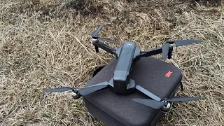 Test fly drone SJRC f11 4k pro Тестирую посадку на руку дрон  и летаю на сильном ветре