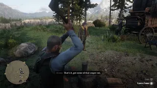 Red Dead Redemption 2 - Gang Members React to Arthur Doing Camp Chores - A Compilation