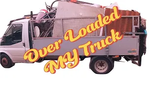 street scrapping UK i over loaded my truck the weigh in #scrapmetalrecycling #scrapyard