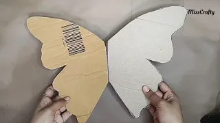 3D Butterfly Wall Hanging Craft / Best out of waste/Home Decor ideas/Paper Butterfly/Cardboard Craft