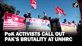 ‘‘We want freedom…” Activists from PoK hold massive protest against Pakistan outside UNHRC in Geneva