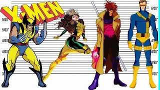 X-Men: The Animated Series Size Comparison | Biggest Character Heights