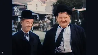 laurel and hardy - at the ball that's all (1937) - colorized