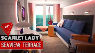 Sea Terrace | Virgin Voyages Scarlet Lady | Full Walkthrough Room Tour & Review 4K