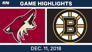 NHL Highlights | Coyotes vs. Bruins - Dec 11, 2018