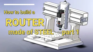 How to build a rigid Fixed Gantry CNC Router made of steel (DIY) 1/2