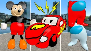 PLAYING AS NEW 3D SANIC CLONES MEMES - MICKEY MOUSE update in Garry's Mod! (and Lightning McQueen)