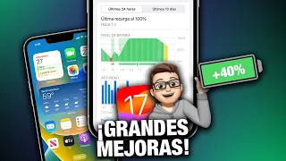 Así Puedes AHORRAR Batería En iOS 17 ¡MEJORAR BATERIA DEL iPhone!