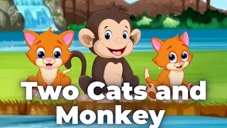 The Two Cats And Monkey Story In English- Short story@ABCkidsworld10