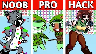 FNF Character Test | NOOB vs PRO vs HACKER | Gameplay VS Playground | Flippy, Tom & Jerry, Undertale