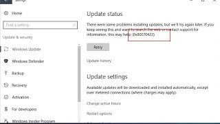 ✅ How to Fix All Windows 10 Update Errors 0x80070422, 0x80072ee7, 0x8024a105,802400420