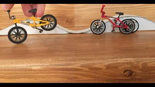 Finger Bike On the Ramp 1 / BMX Finger Bike Flick Tricks