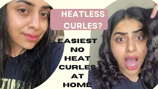 Heatless Curles? Easy No Heat Curles at home😱😱😍😍 #hacksforwomen