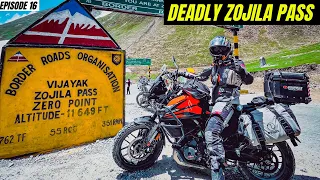 Crossing Dangerous Zojila Pass | Srinagar-Leh Highway | Reached Kashmir | Episode 16