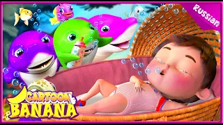 Малыш Акула 🦈: Лучший Детский Клип 🎵 + Больше детских песен!  | Banana Cartoon Preschool