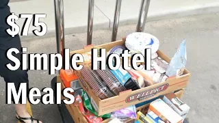 How to eat meals at a hotel / What to buy at Aldi.