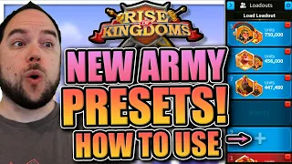 Automatically swap gear and armaments! [how to use the new presets] Rise of Kingdoms