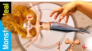 Is there a Mermaid SIREN HEAD? | Monster Meal ASMR Eating Sounds [fictional video] | Kluna Tik Style