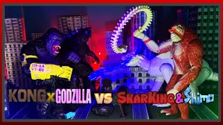 Godzilla x Kong vs Skar King & Shimo | Godzilla stop motion series