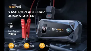 Пусковое устройство для авто 8,0л/6,0л, стандартный бустер Yaber YA40 Jump Starter-8