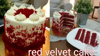 How to make red velvet cake |super moist and fluffy red velvet cake| Bake N Roll