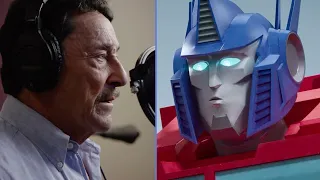 Peter Cullen VOICING Optimus Prime In Transformers Earthspark!