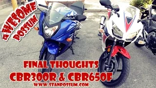 2015 Honda CBR300R and CBR650F Walkaround and Final Thoughts