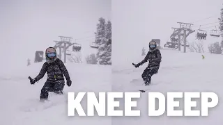 KNEE DEEP POWDER at Solitude! Snowboarding at Solitude Mountain Resort, Utah