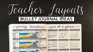 Bullet journaling ideas for teachers 💜 Teaching-related bullet journal ideas