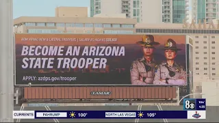 Arizona State Troopers recruiting for highway patrol officers in Las Vegas 