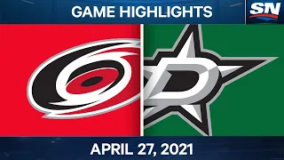 NHL Game Highlights | Hurricanes vs. Stars - Apr. 27, 2021