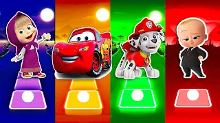 Masha and the Bear x Lightning McQueen x Paw Patrol x Baby Boss | Tiles Hop EDM Rush