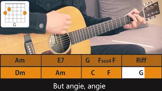 PLAY ALONG ANGIE THE STONES | Guitar Pilgrim