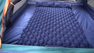 Double Camping Sleeping Pad built in foot pump